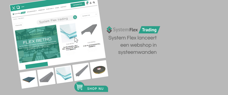 System Flex lanceert een webshop met ruim aanbod aan systeemwanden