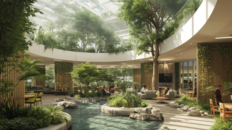 De kantoordroom: Biophilic design laat de grens tussen werk en vrije tijd vervagen